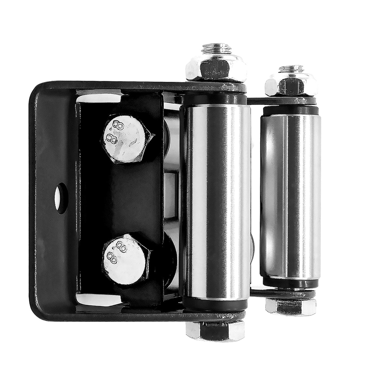 Roller Fairlead, Small, Gloss Black. Zinc Plated Rollers.