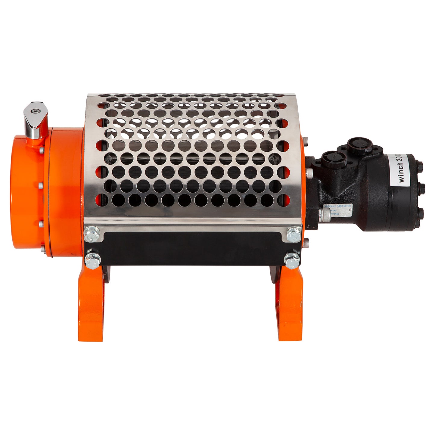 20,000lb (9,072kg) Original Orange Z Hydraulic Winch. 25m x 14mm Steel Rope. 1/2 Inch Clevis Hook. 12v Control System.