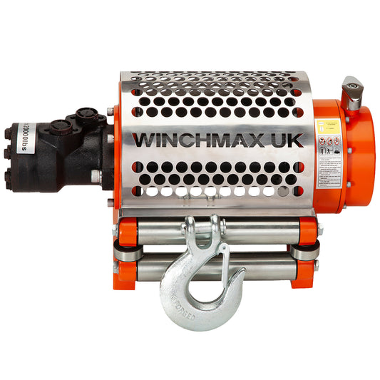 Verricello idraulico Z da 9.072 kg (20.000 lb). Fune in acciaio da 25 m x 14 mm. Gancio da 12,7 mm.