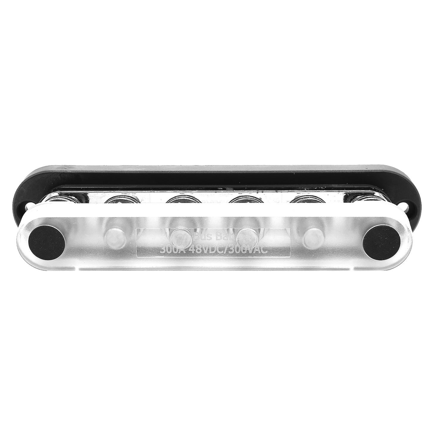 Sammelschiene 300a, 6 x M10-Anschluss. Schwarz.