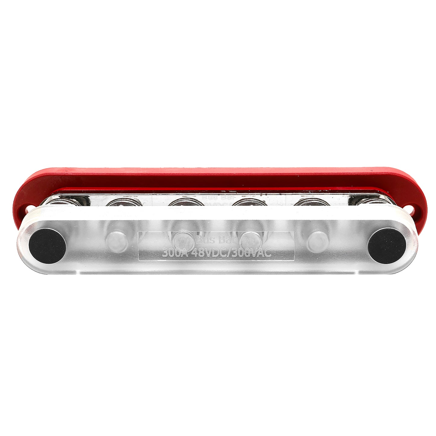 Sammelschiene 300a, 6 x M10-Klemmen. Rot.