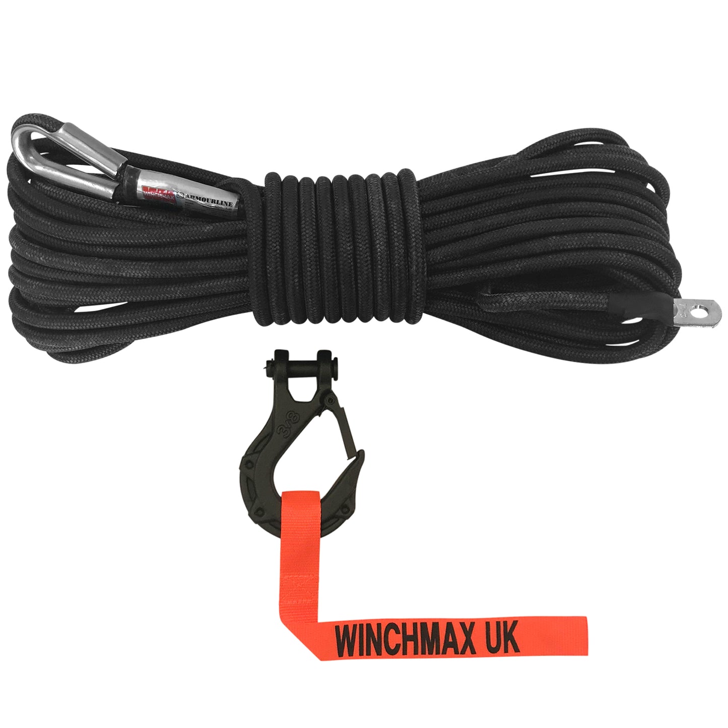 Armourline Synthetic Rope 20m x 10mm, Screw Fix. 3/8 Inch Tactical Hook.