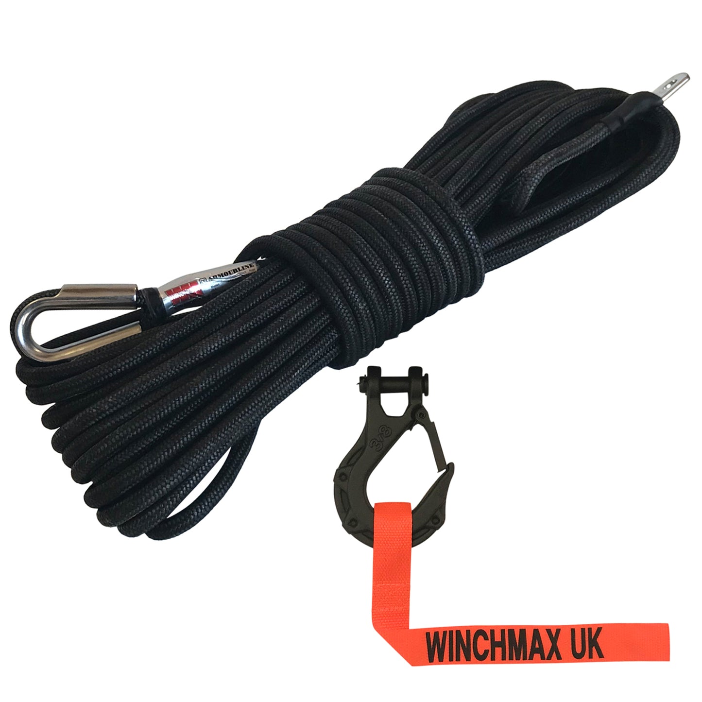 Armourline Synthetic Rope 20m x 10mm, Screw Fix. 3/8 Inch Tactical Hook.