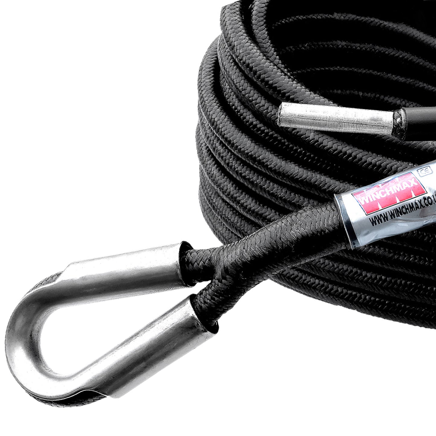 Armourline Synthetic Rope 20m x 15.5mm, Hole Fix. 1/2 Inch Clevis Hook.
