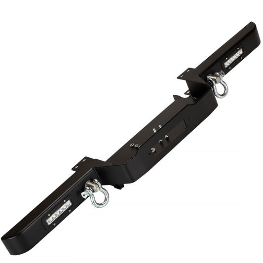 Land Rover Defender Winch Bumper with LED's and 2 Shackles - Fits With or Without Air Con