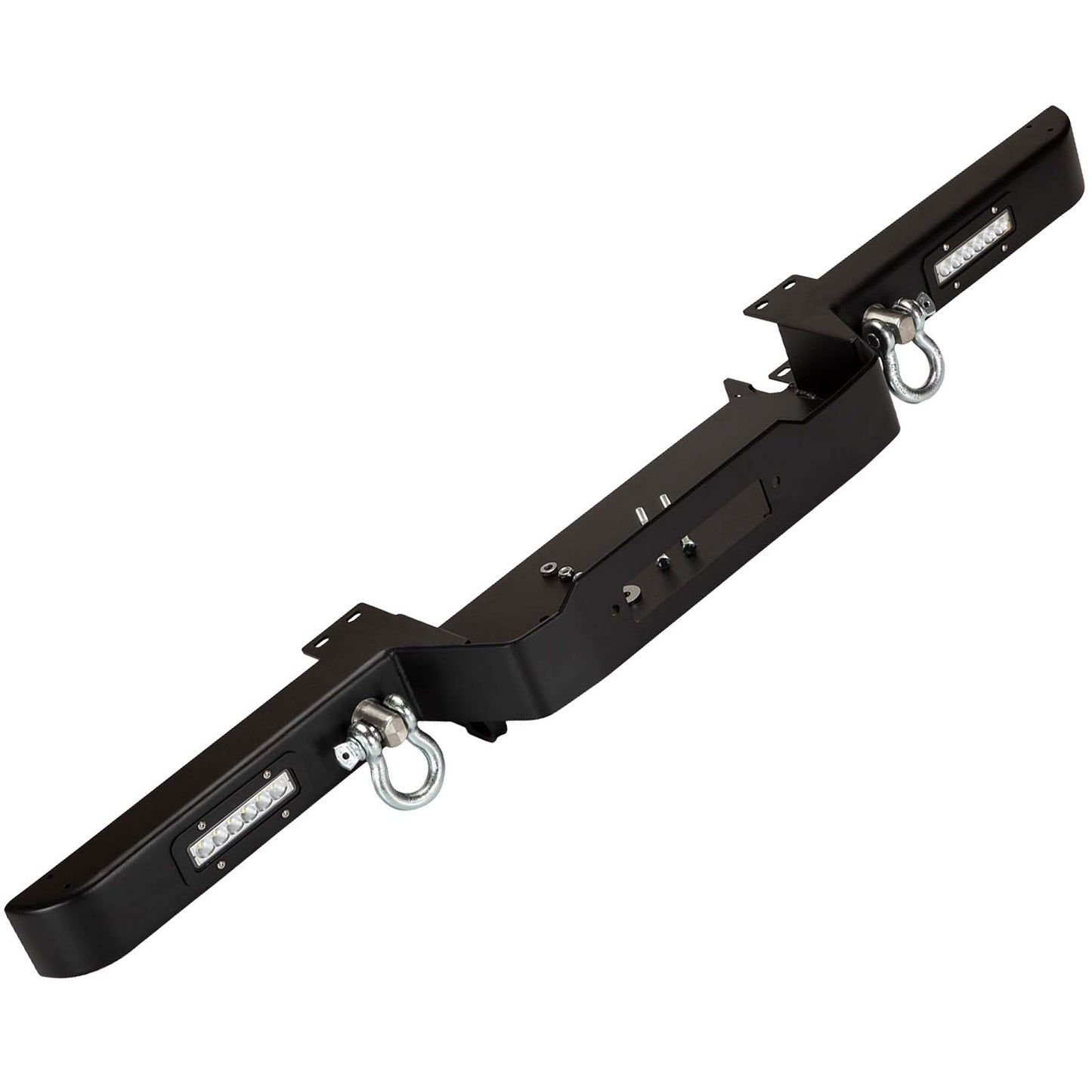 Verricello SL di livello militare da 6.123 kg (13.500 lb) a 12 V. Paraurti per verricello. Fune Armourline da 25 m x 10 mm. Gancio tattico da 9,5 mm.