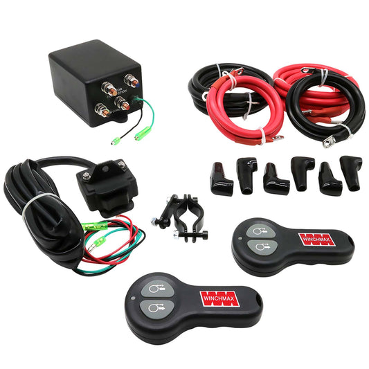 Complete 12V Winch Control Box, Handlebar Switch, Twin Wireless Remotes
