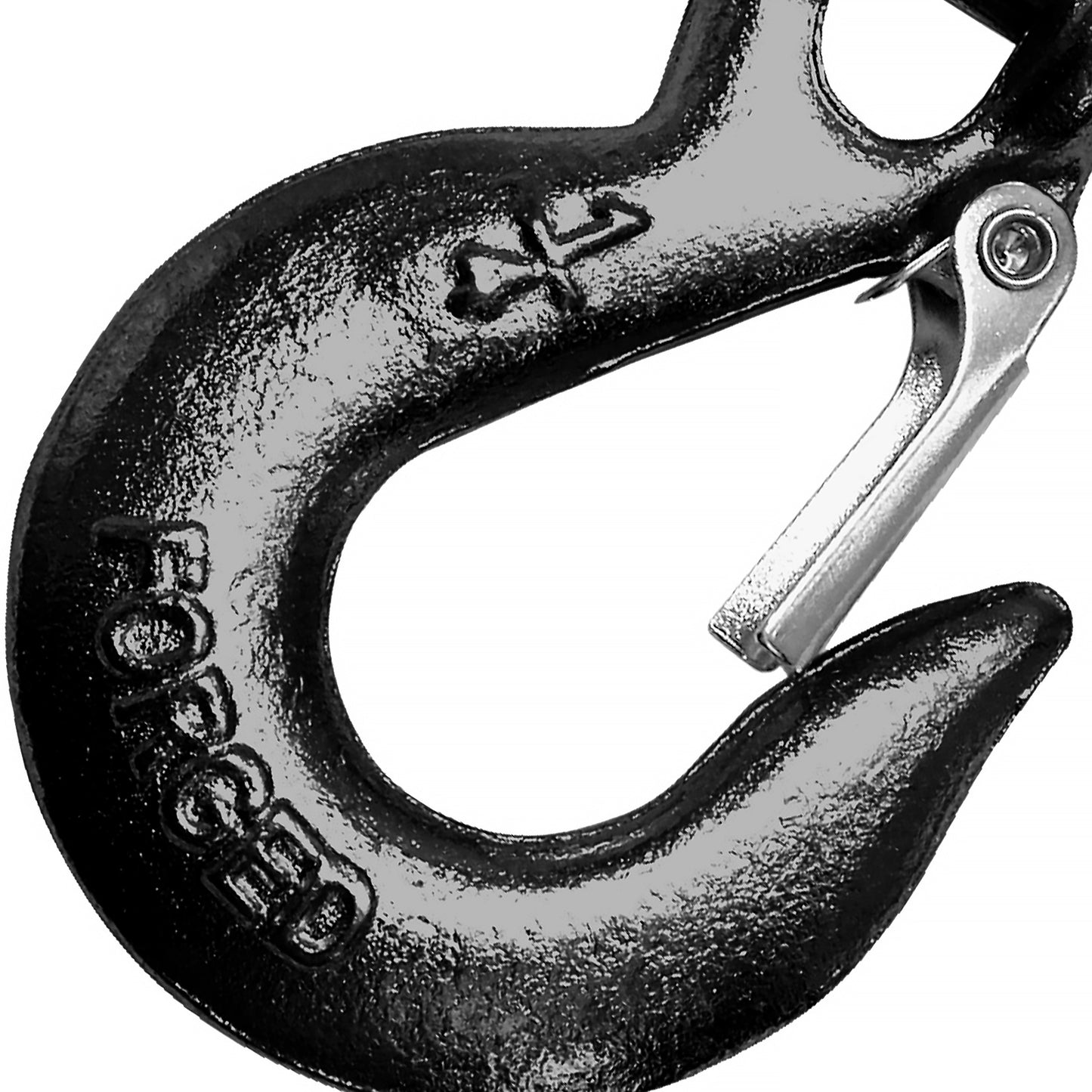 Winch Hook 1/4 inch Clevis Forged G70. For Winches up to 4,000lb (Black)