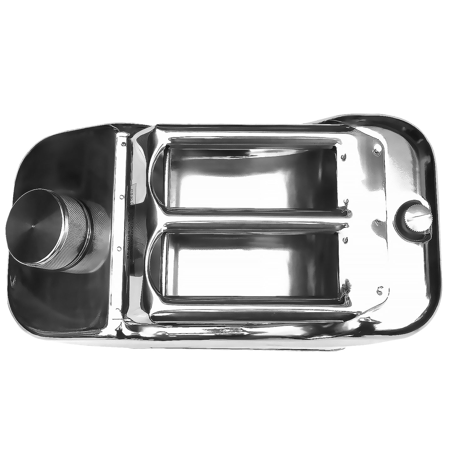 Tanica per carburante da 10 litri in acciaio inossidabile lucidato, benzina, gasolio, olio e acqua.