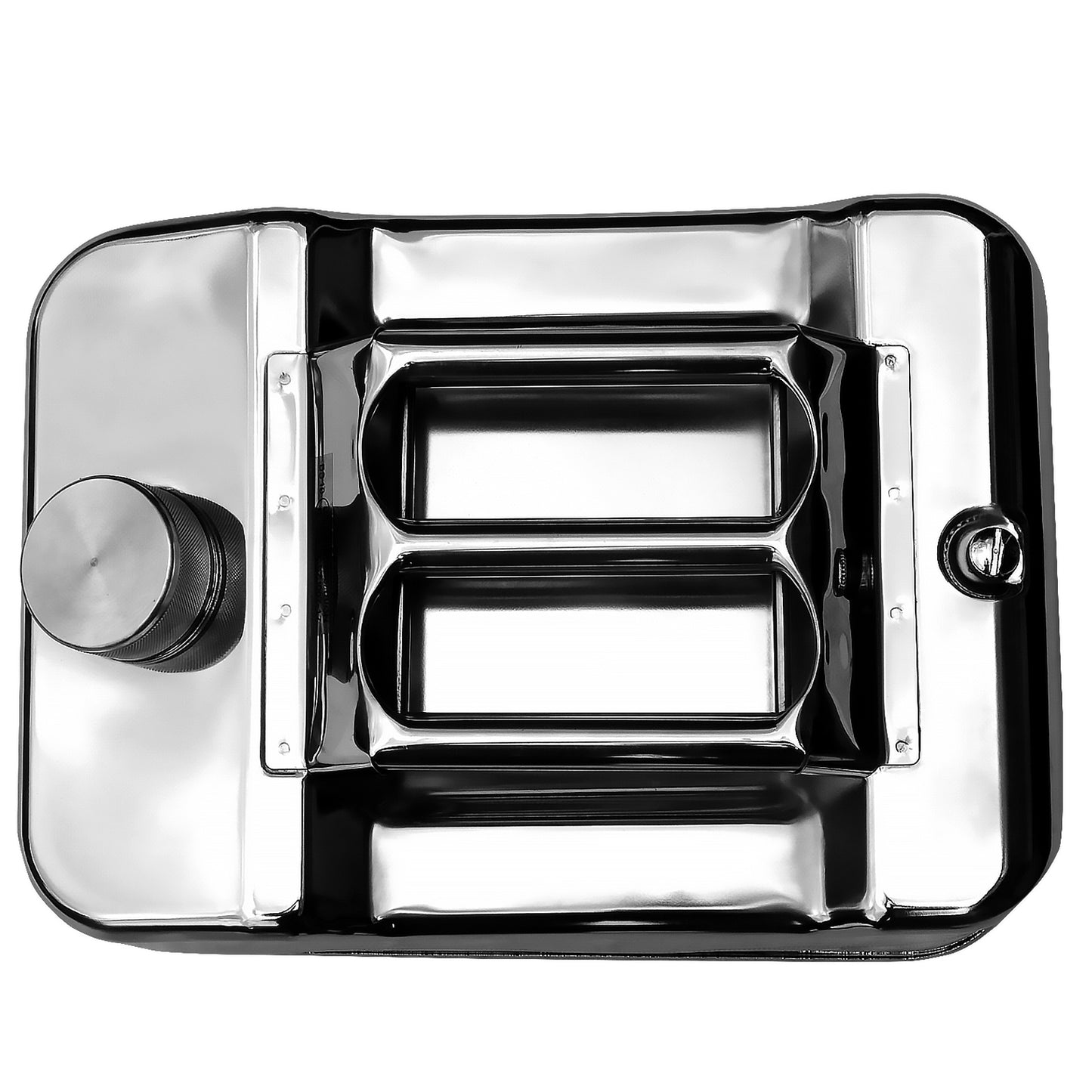 Tanica per carburante da 10 litri in acciaio inossidabile. Carburante, benzina, gasolio, acqua. Modello compatto.