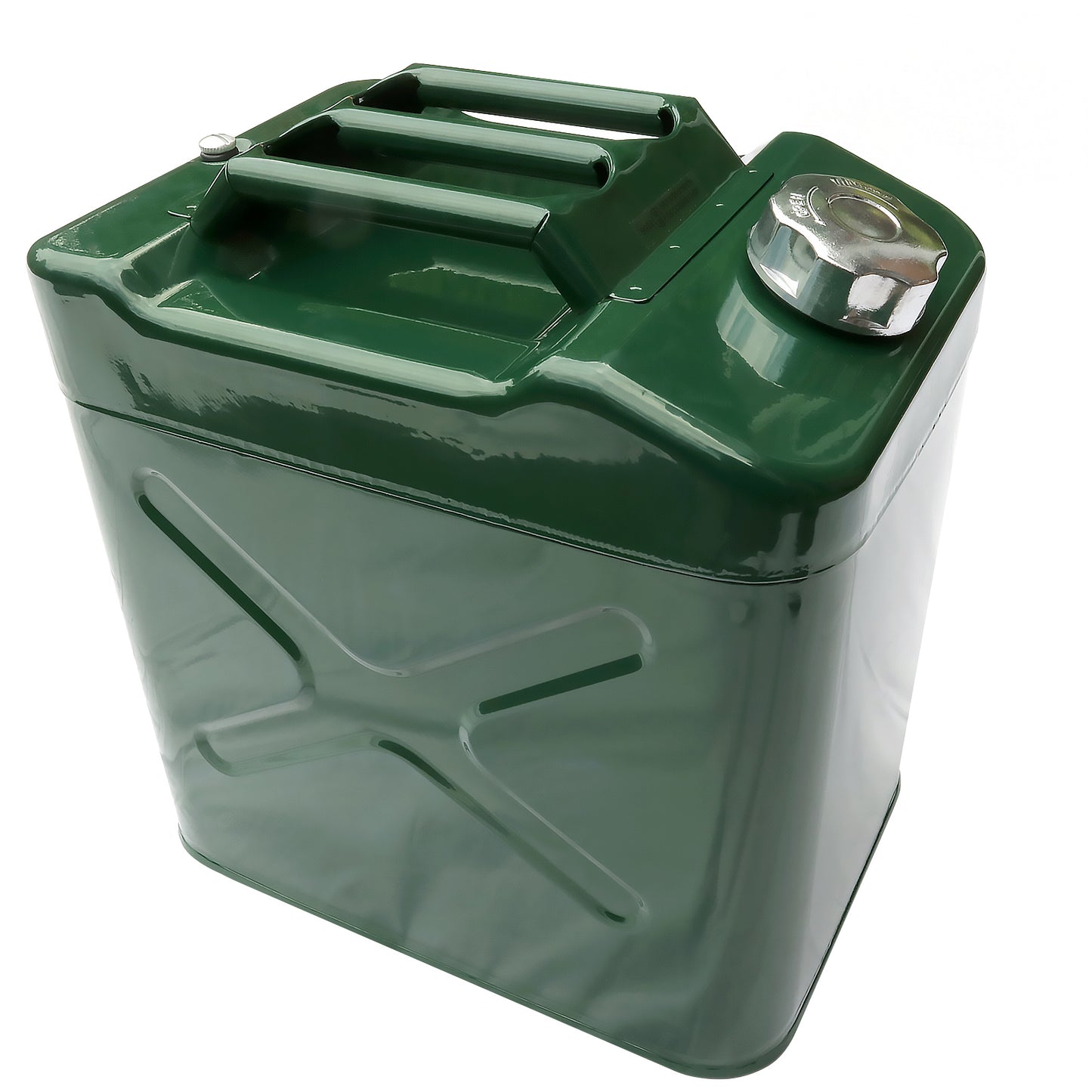 Jerry Can 25ltr Green Steel. Fuel, Petrol, Diesel, Oil, Water. Standard Pattern.