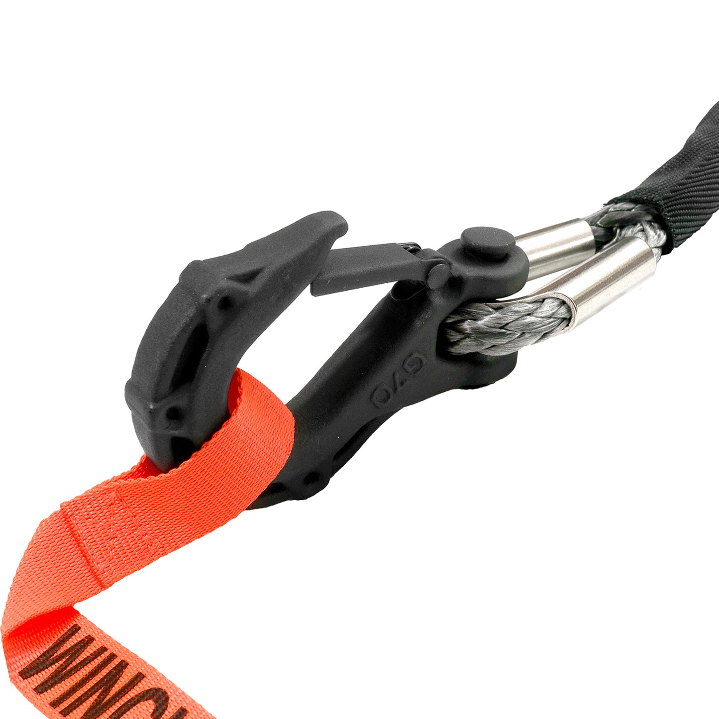 Premium Quality Synthetic Winch Rope 28m x 11mm, Hole Fix. 3/8 Inch Tactical Hook.