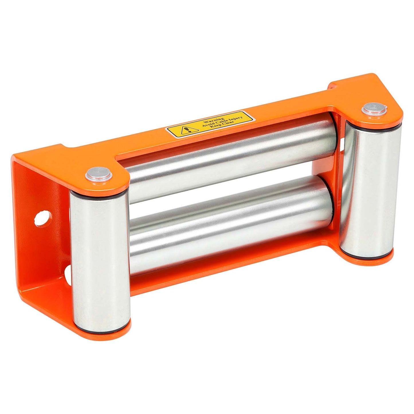 Roller Fairlead, Heavy Duty, Orange. Zinc Plated Rollers.