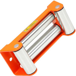 Roller Fairlead, Heavy Duty, Orange. Zinc Plated Rollers.