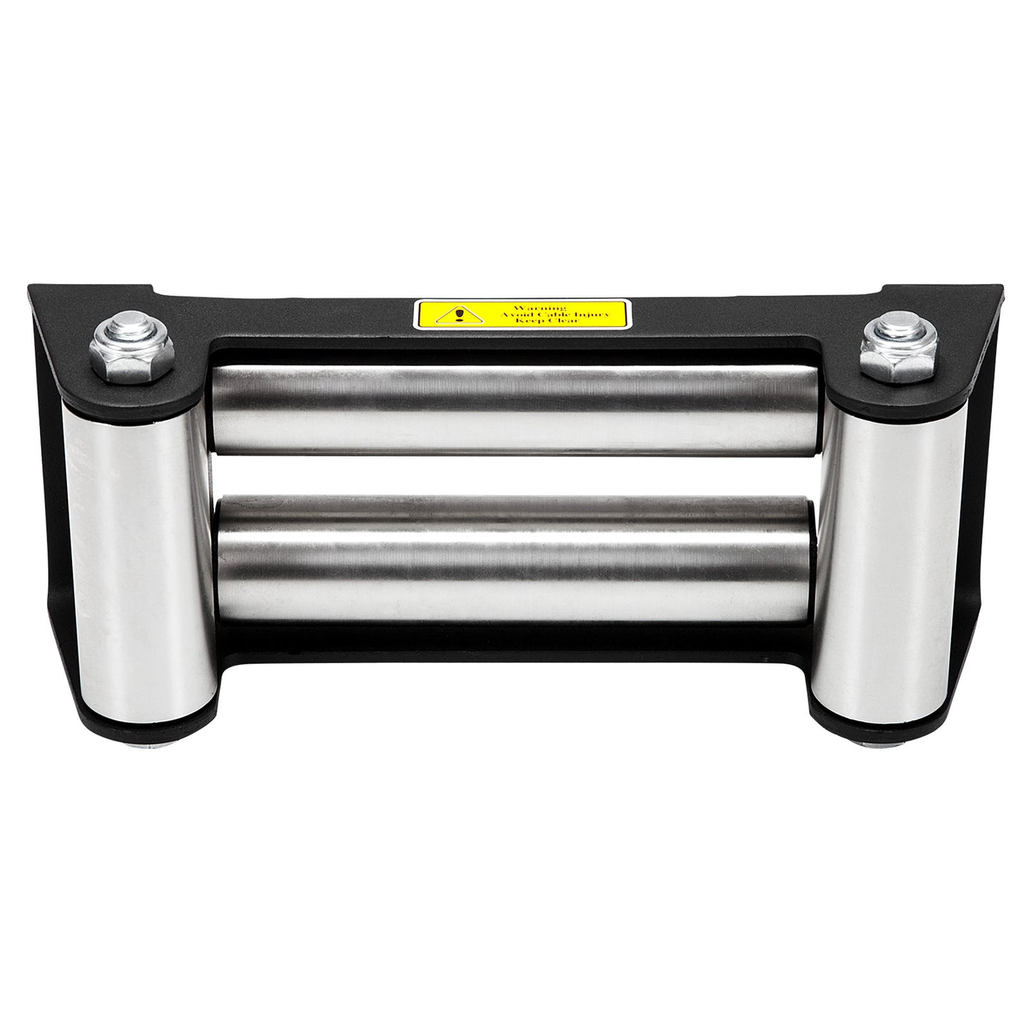 Roller Fairlead, Large, Military Grade, Matt Black. Stainless Steel Rollers.