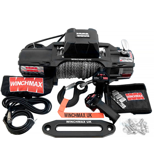 13,500lb (6,123kg) 'SL' Military Grade 12v Winch. 28m x 11mm Dyneema Rope. Remotes.