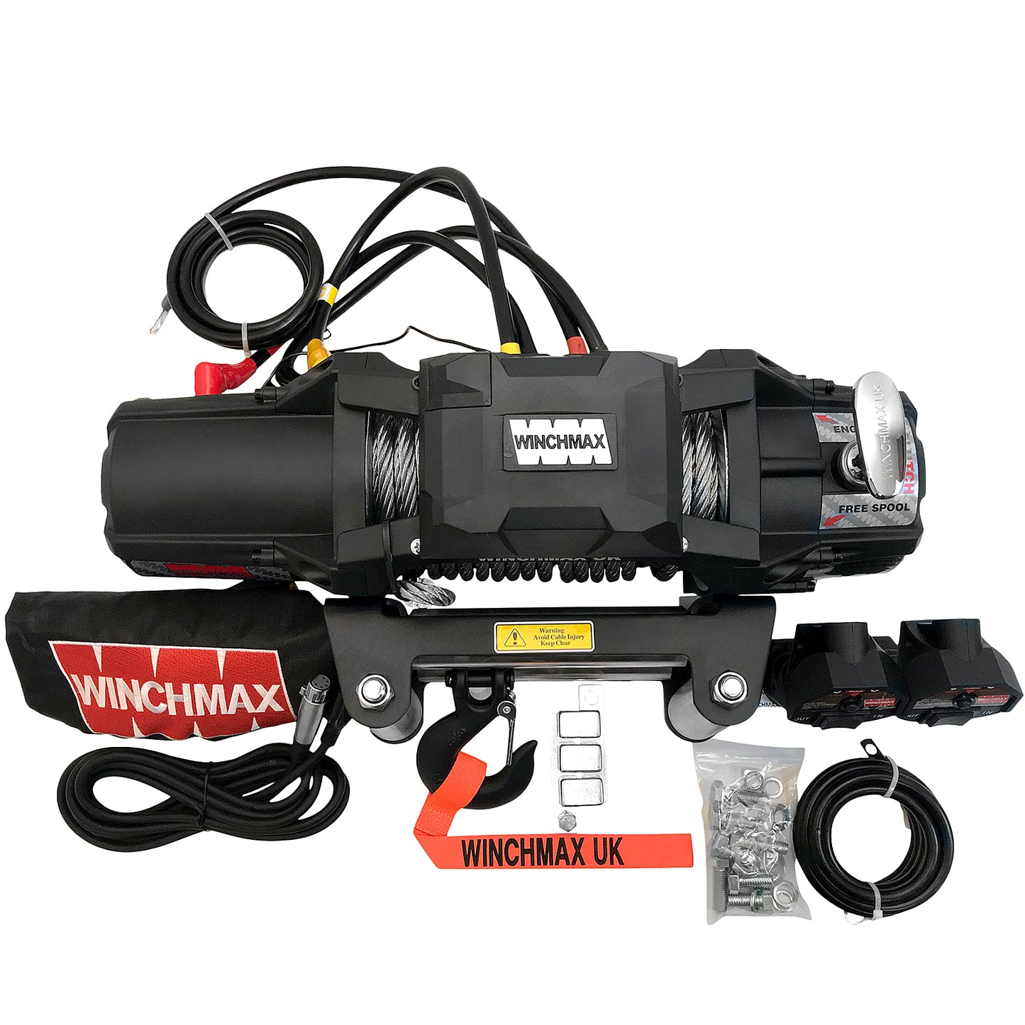 13,500lb (6,123kg) 'SL Series' 24v Military Grade Winch. 26m x 9.5mm Steel Rope, Twin Wireless Remote Controls.
