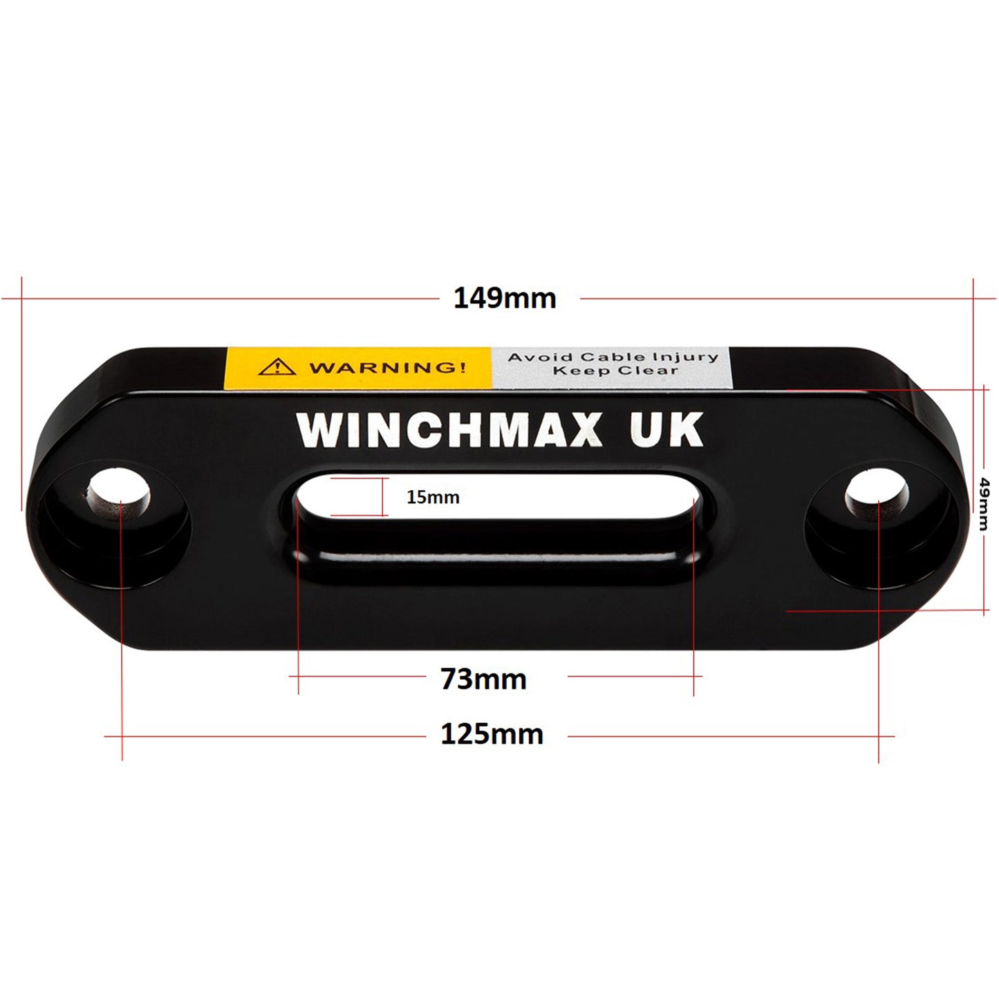 Aluminium Hawse Fairlead. Black with Laser Etched Logo