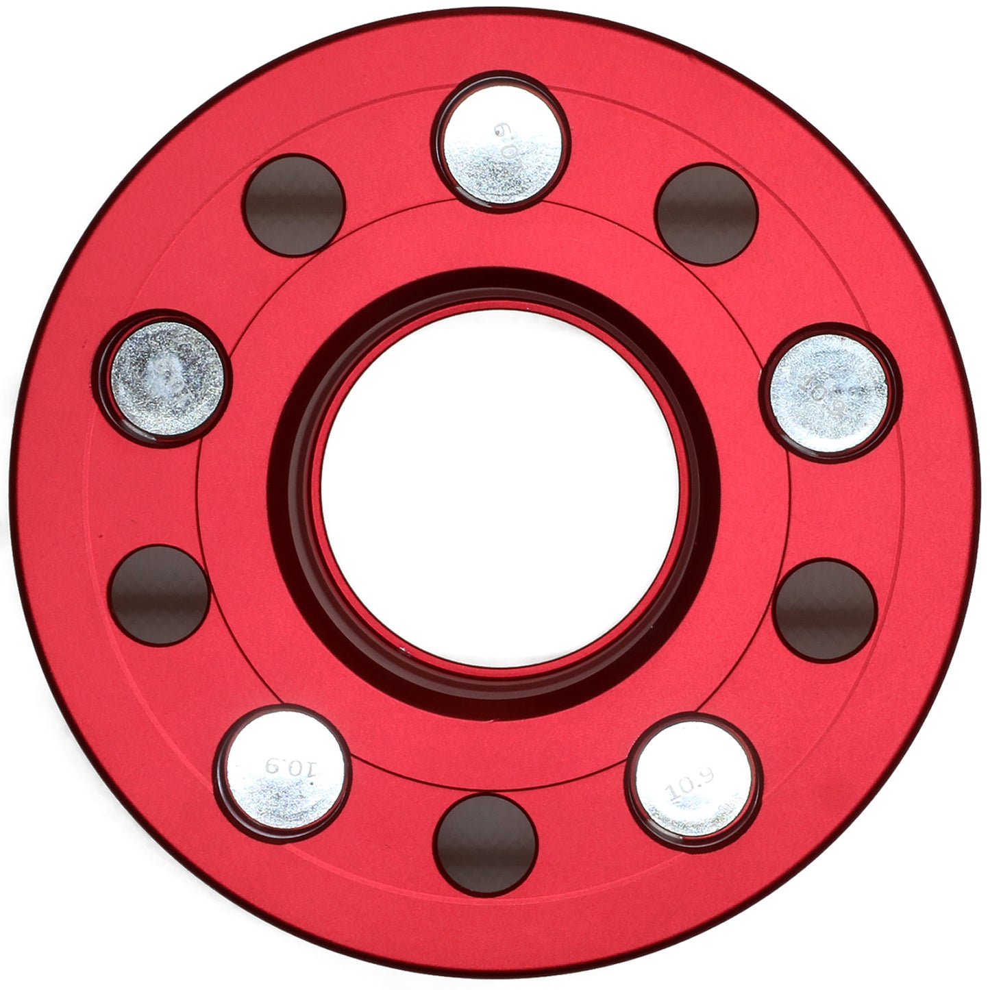 20mm Hub Centric Wheel Spacers to fit Ford Focus MK2, MK3, ST and Volvo V40 (2016). RED T4.