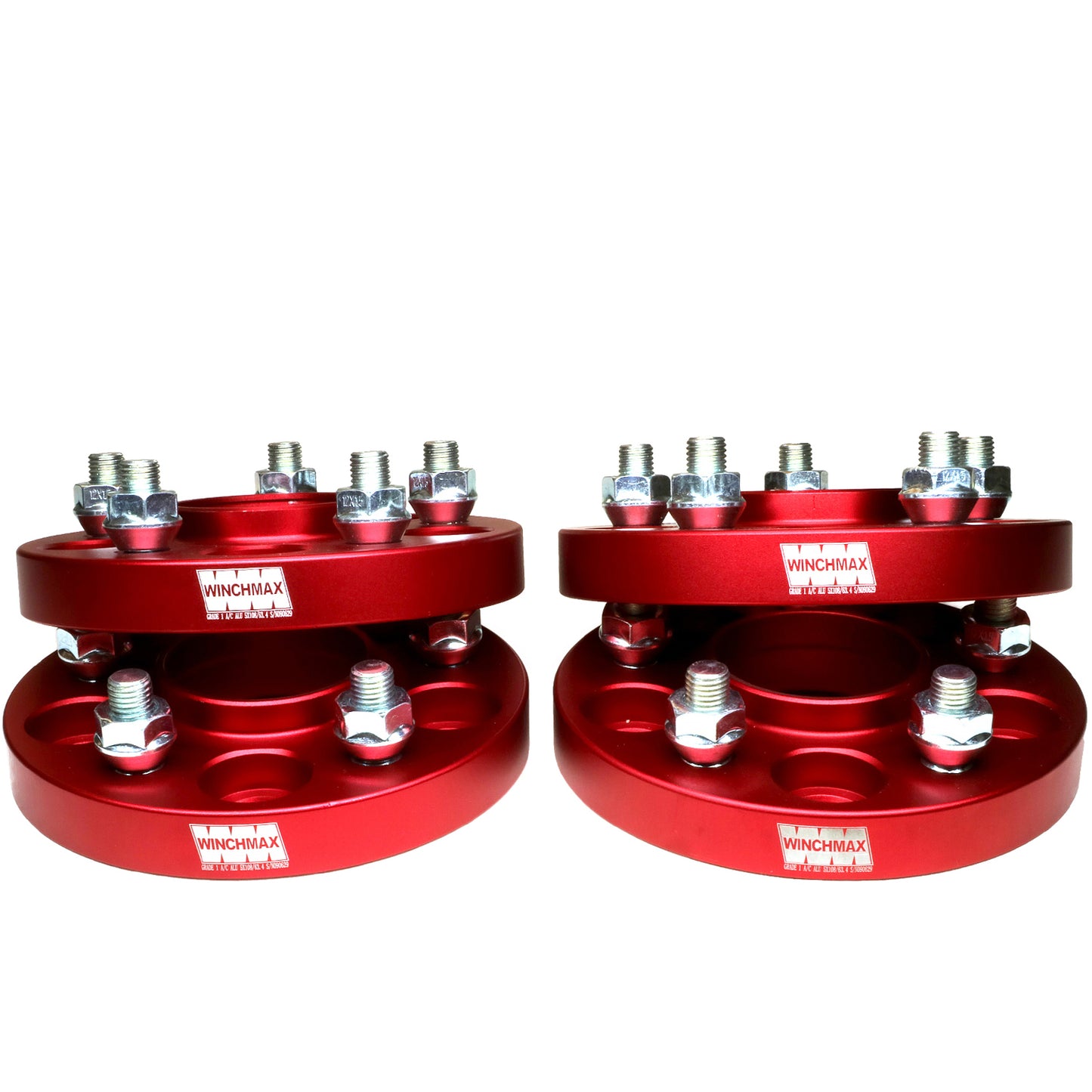 20mm Hub Centric Wheel Spacers to fit Ford Focus MK2, MK3, ST and Volvo V40 (2016). RED T4.