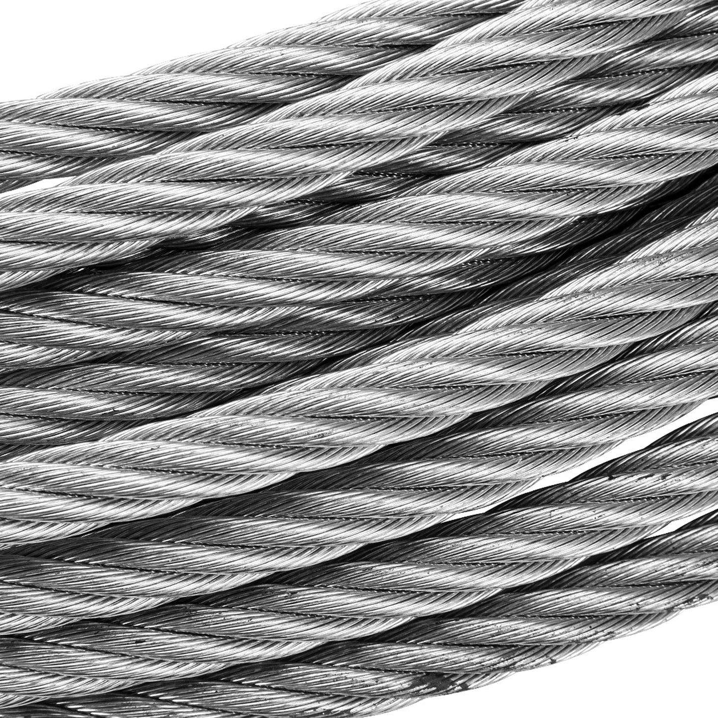 Steel Rope 15m x 9.5mm, Hole Fix. 3/8 inch Clevis Hook. For winches up to 13,500lb
