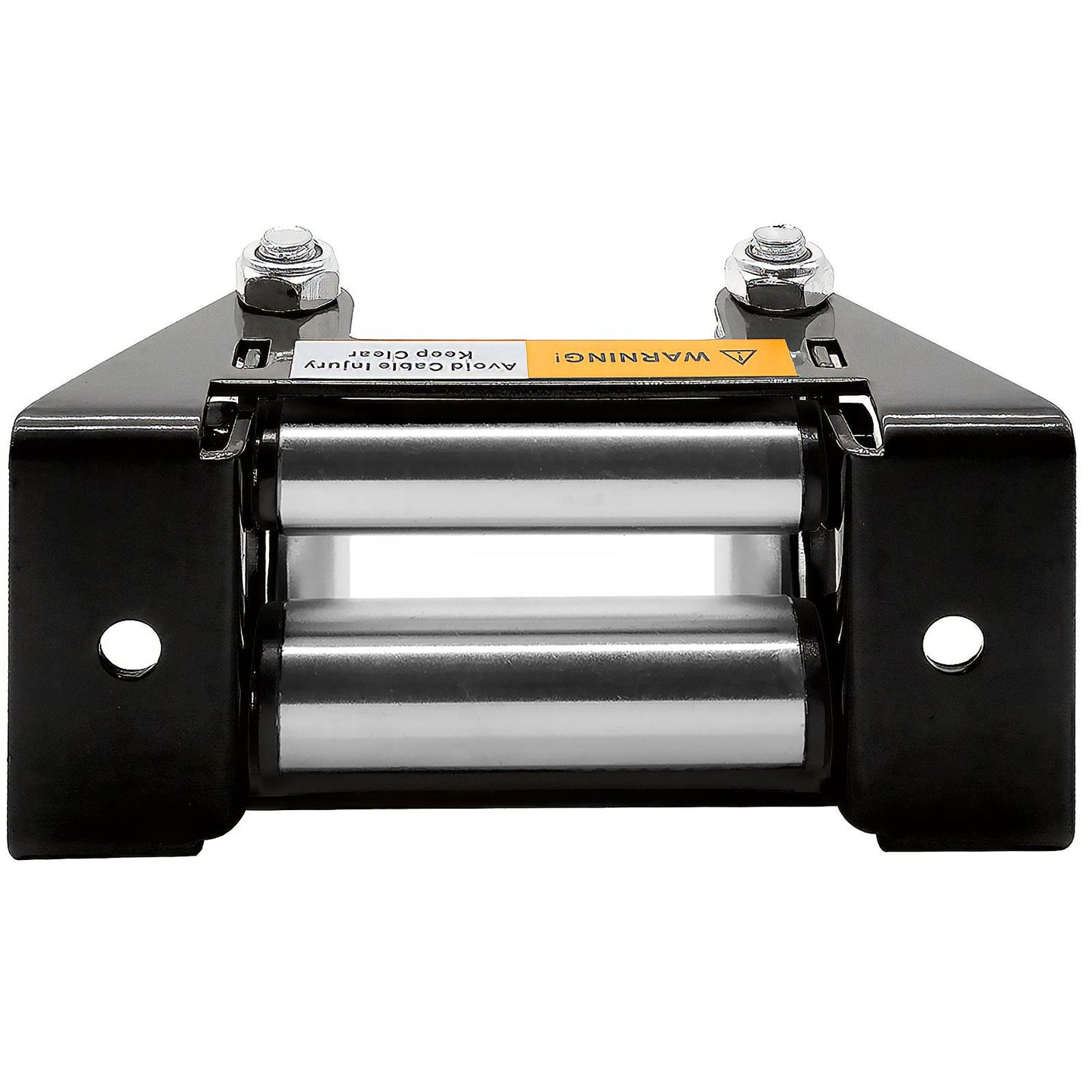 Roller Fairlead, Small, Gloss Black. Zinc Plated Rollers.