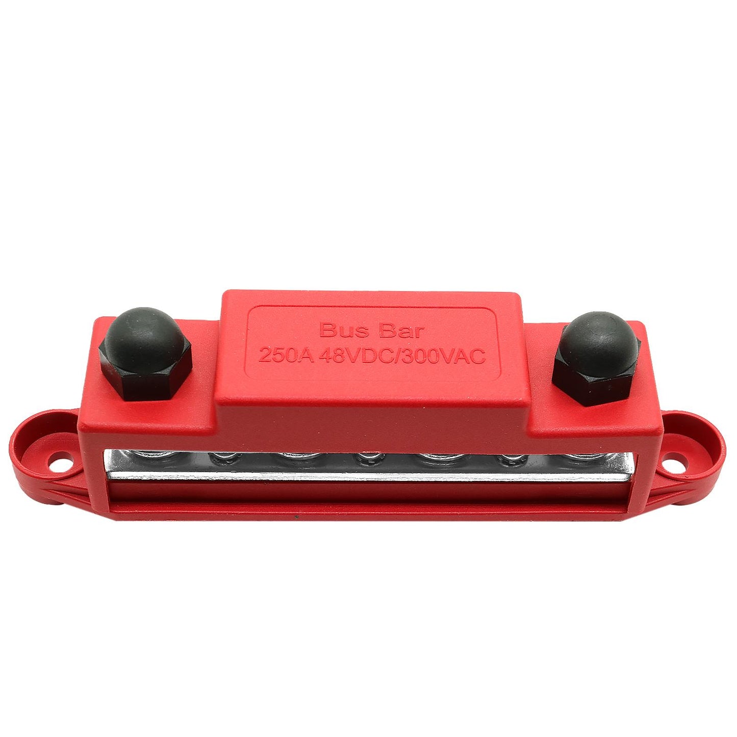 Bus Bar 250a 4 x M10 terminal. Red.