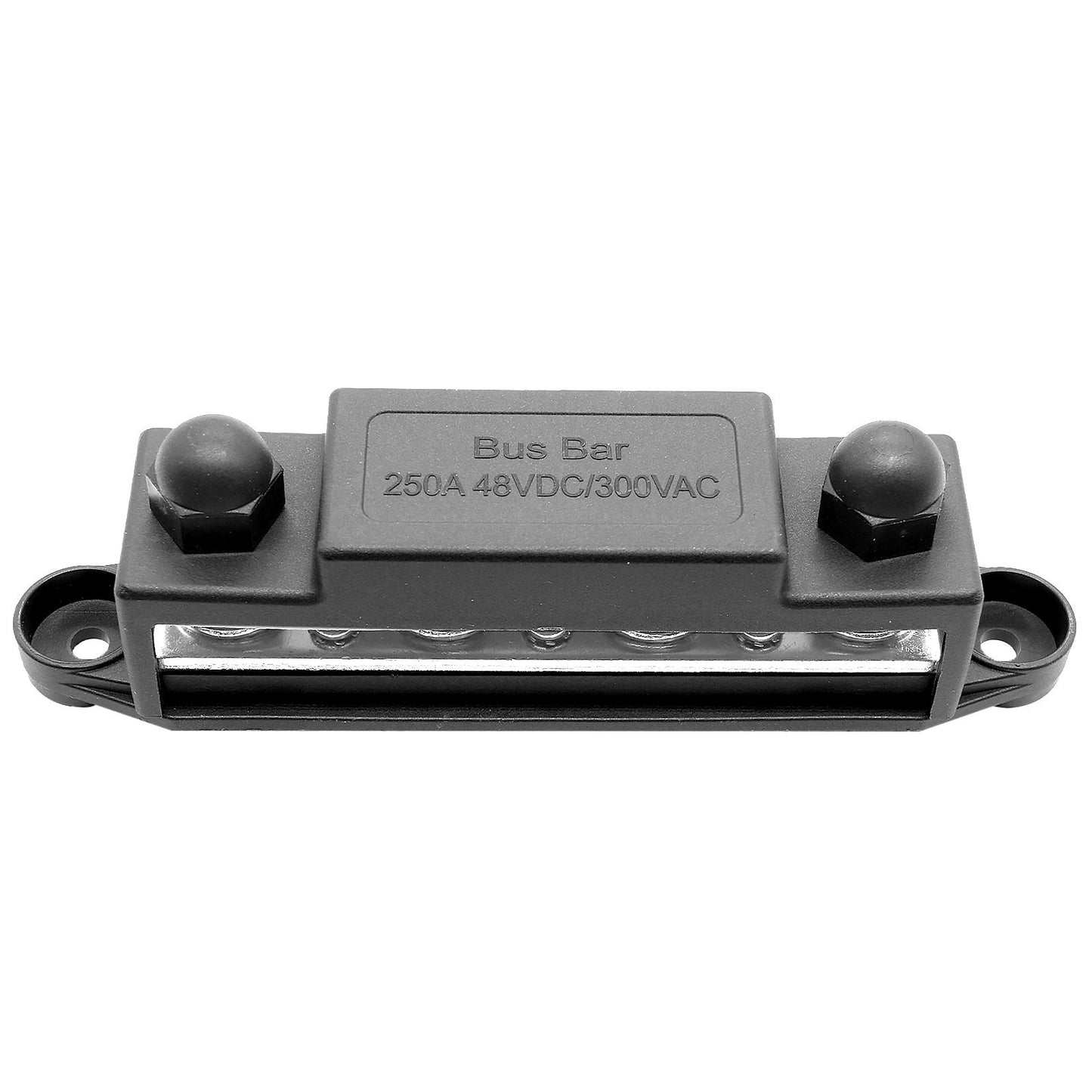 Bus Bar 250a 4 x M10 terminal. Black.