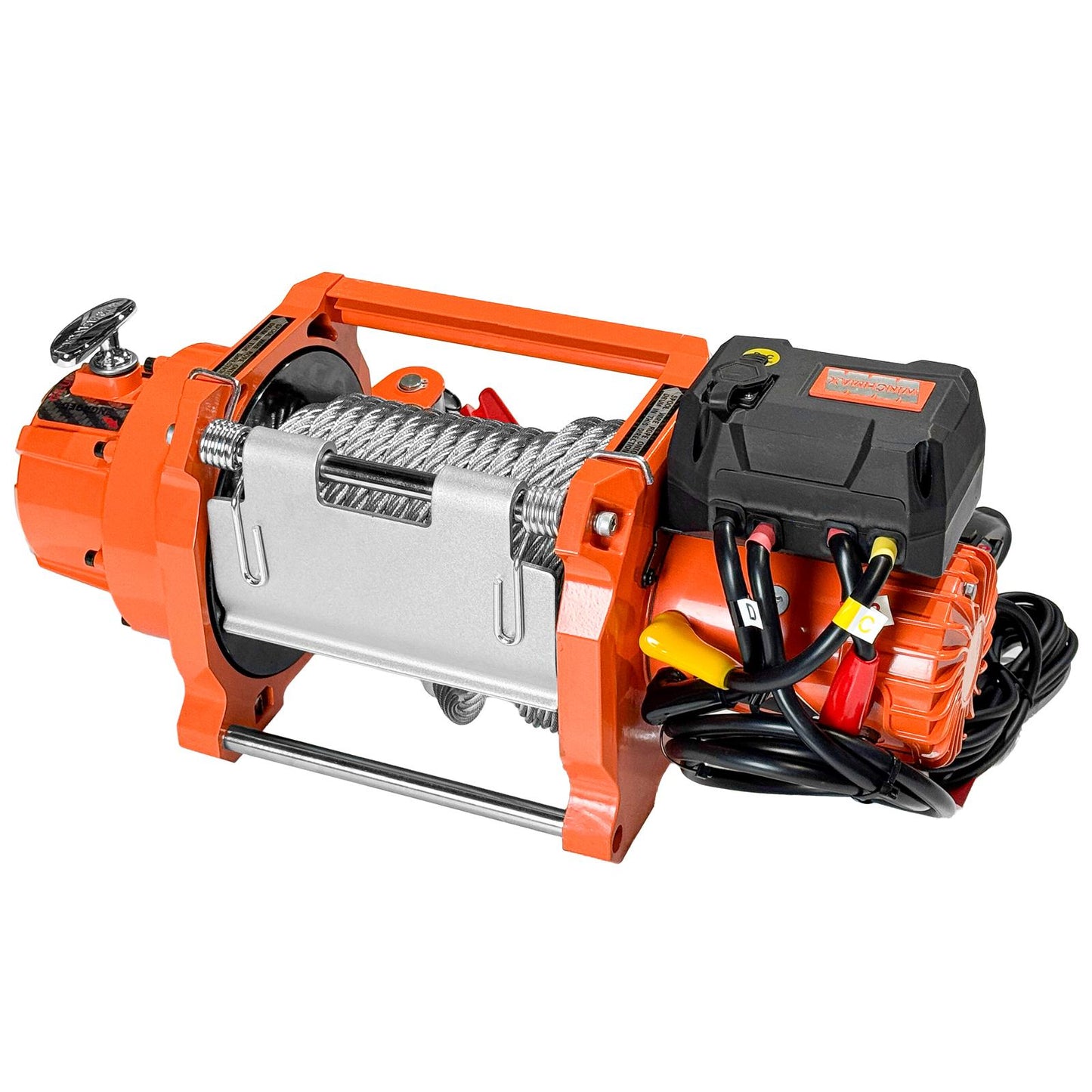 22,000lb 24V Winch Heavy Duty 20m x 14mm Steel Rope.