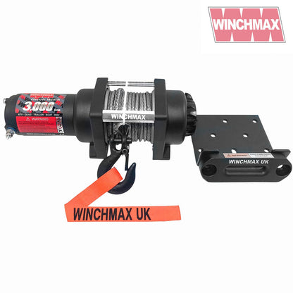 3,000lb (1,361kg) 24v Military Grade Winch. 15.5m x 5mm Dyneema Rope, Remote Controls.