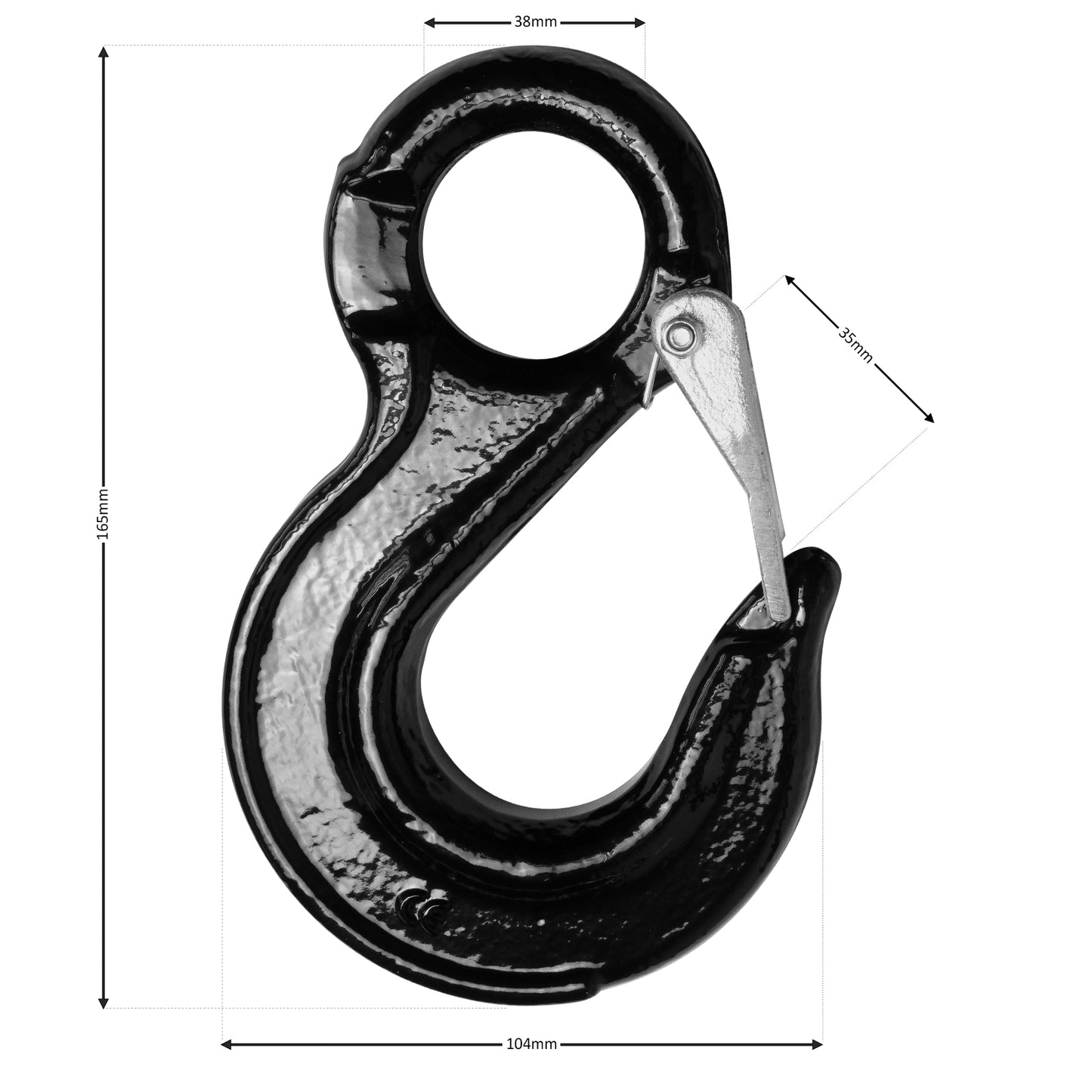 Eye Sling Competition Hook. Black, G80 / 3.15T W.L.L.
