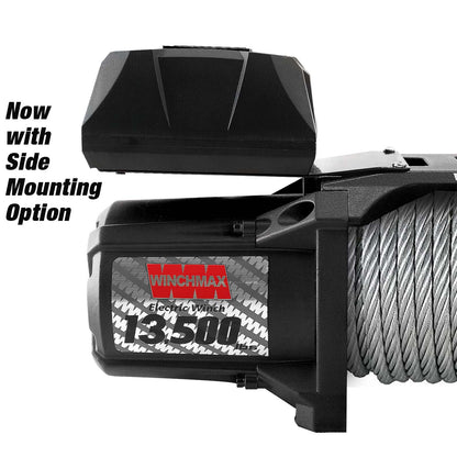 13,500lb (6,123kg) 'SL Series' 12v Military Grade Winch. 26m x 9.5mm Steel Rope, Twin Wireless Remote Controls.