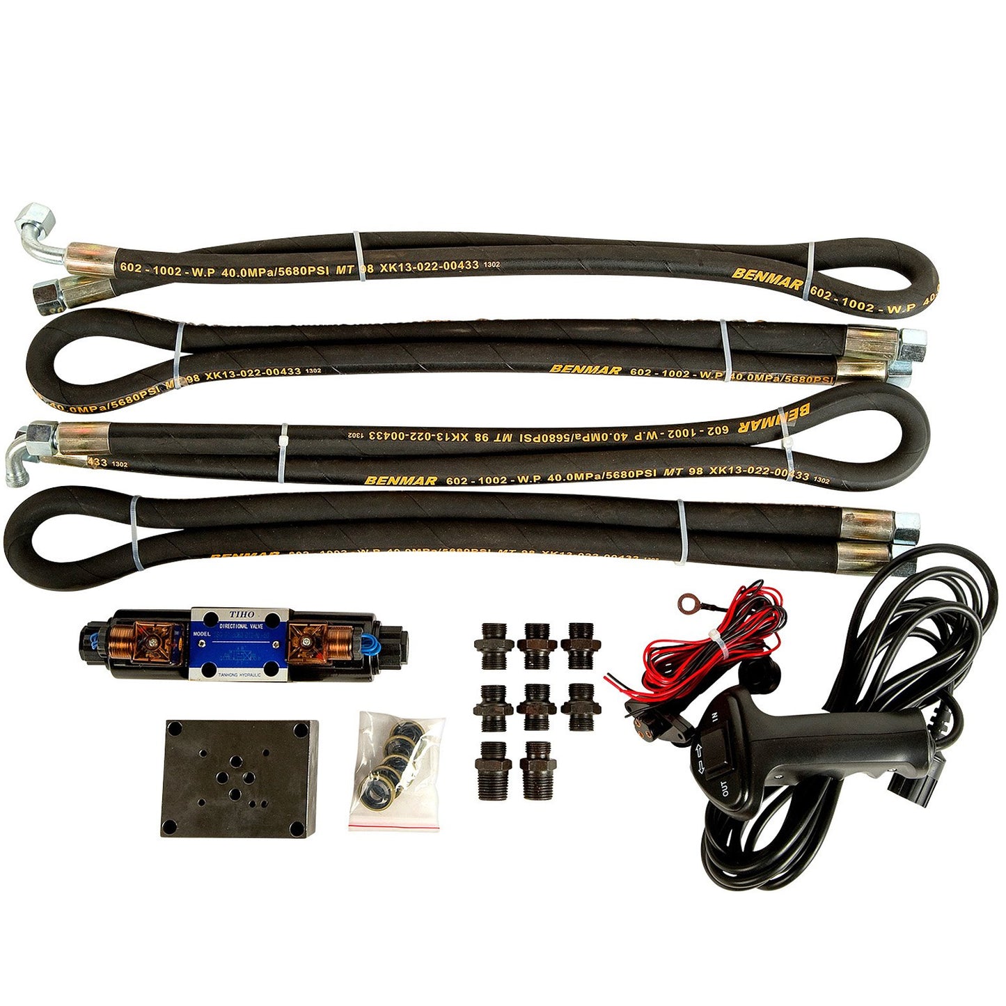 10,000lb (4,536kg) Original Orange Hydraulic Winch. 25m x 10mm Dyneema Rope. 24V Control System.