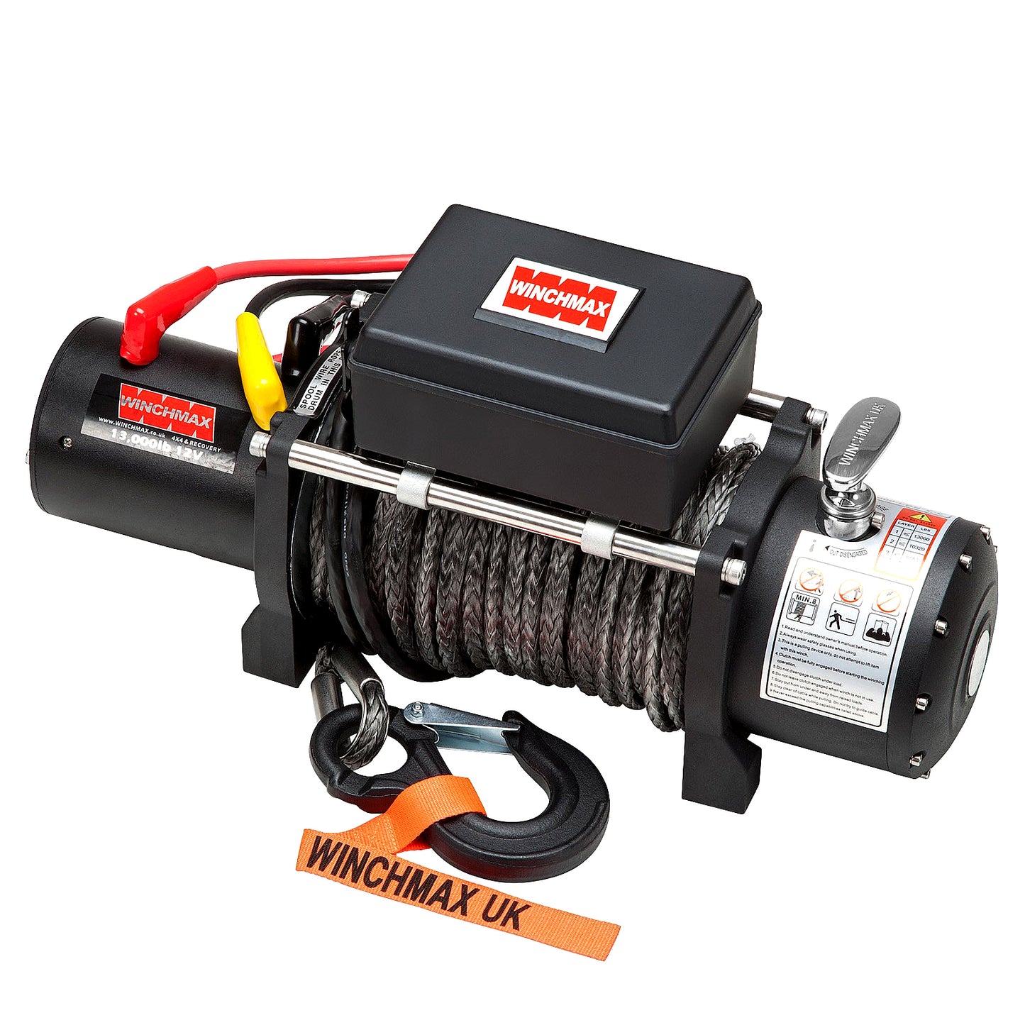 13,500lb (6,123kg) 12v Military Grade Winch. 28m x 11mm Dyneema Rope, Twin Wireless Remote Control
