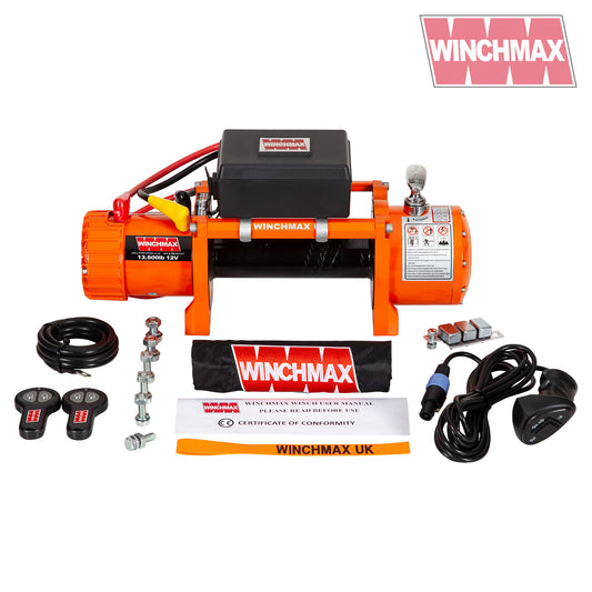 13,500lb (6,123kg) Original Orange 24v Winch. No Rope, No Fairlead.