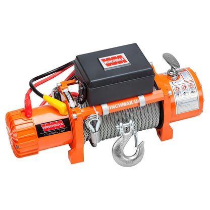 13.500 lb (6.123 kg) Original Orange 24 V elektrische Seilwinde. 26 m x 9,5 mm Stahlseil. Zwei kabellose Fernbedienungen.