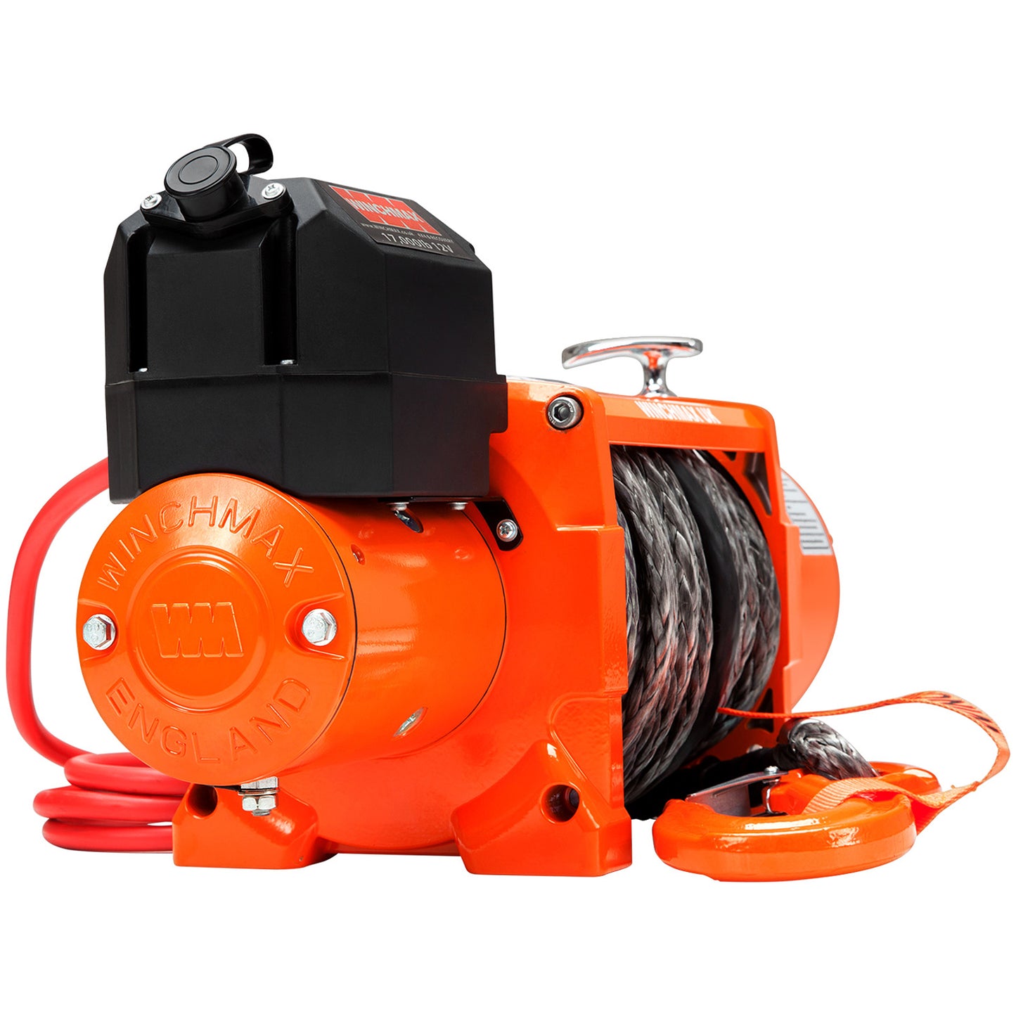 17,000lb (7,711kg) Original Orange 12v Electric Winch. 25m x 13mm Dyneema Rope, Wireless Remote Controls