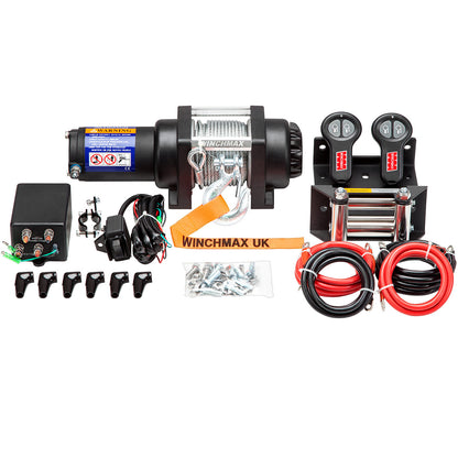 3,000lb (1,361kg) 12v Military Grade Winch. 15.5 x 5mm Steel Rope. Wireless Remote Control. Boat Trailer, Marine.