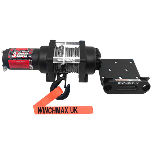 3,000lb (1,361kg) 24v Military Grade Winch. 15.5m x 5mm Steel Rope. Wireless Remote Control. Boat Trailer, Marine.