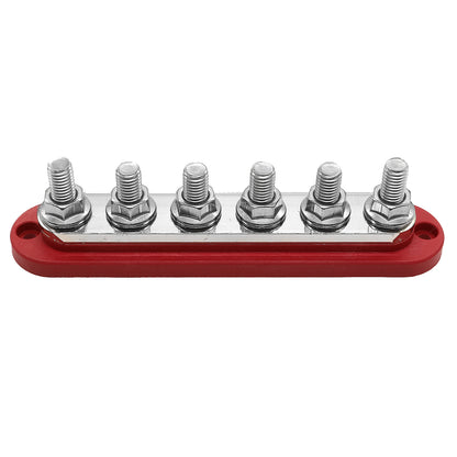 Bus Bar 300a 6xM10 terminal. Red.
