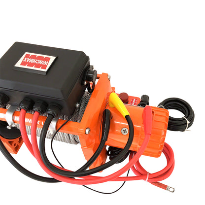 9,000lb (4,082kg) 12v Winch. EN14492 Compliant. 24m x 9mm Steel Rope, Professional Recovery Winch.
