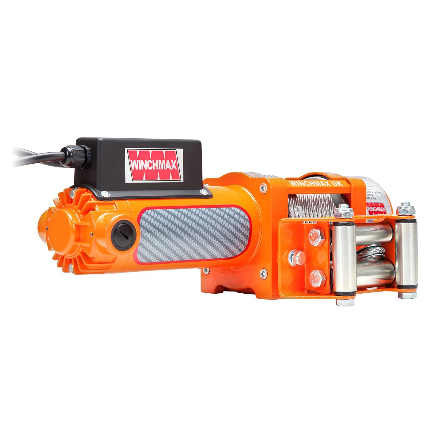 Treuil monophasé orange d'origine de 3 000 lb (1 361 kg) 240 V 13 A. Câble en acier de 12,5 m x 5 mm et crochet de 1/4 po