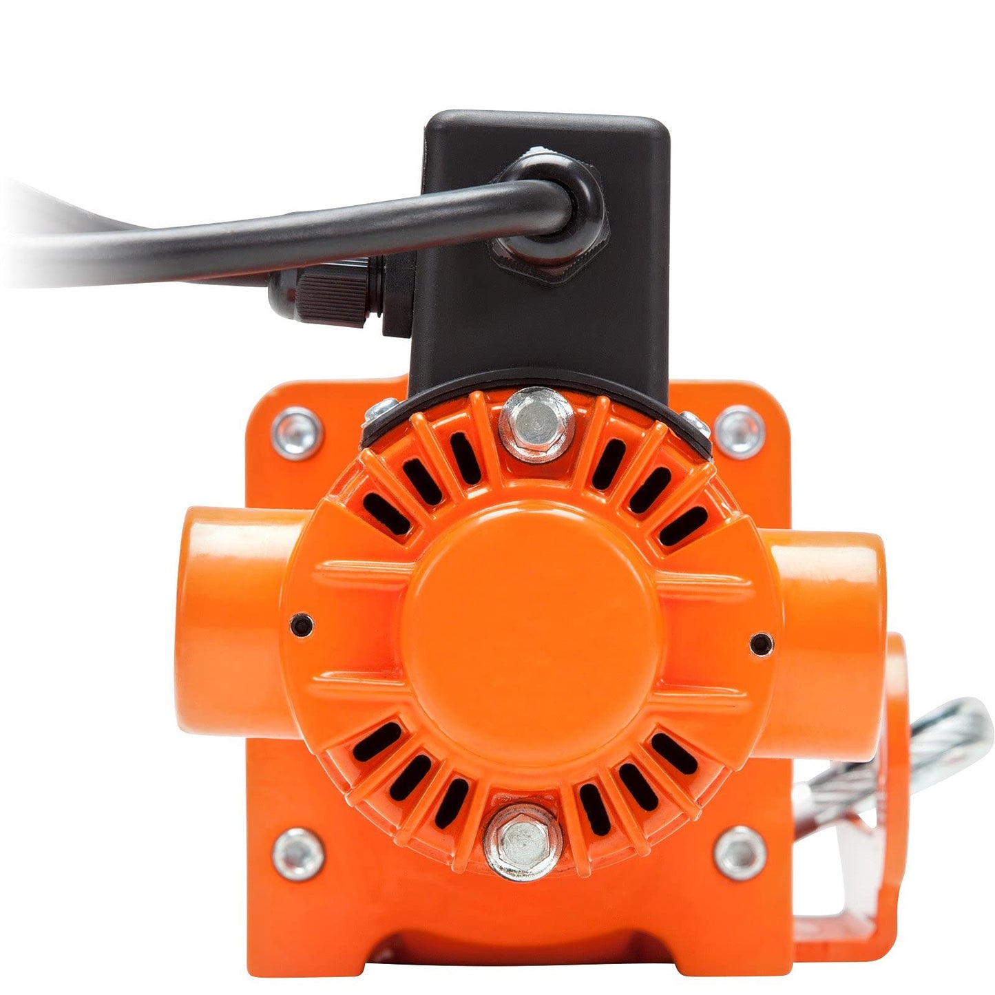 Treuil monophasé orange d'origine de 3 000 lb (1 361 kg) 240 V 13 A. Câble en acier de 12,5 m x 5 mm et crochet de 1/4 po