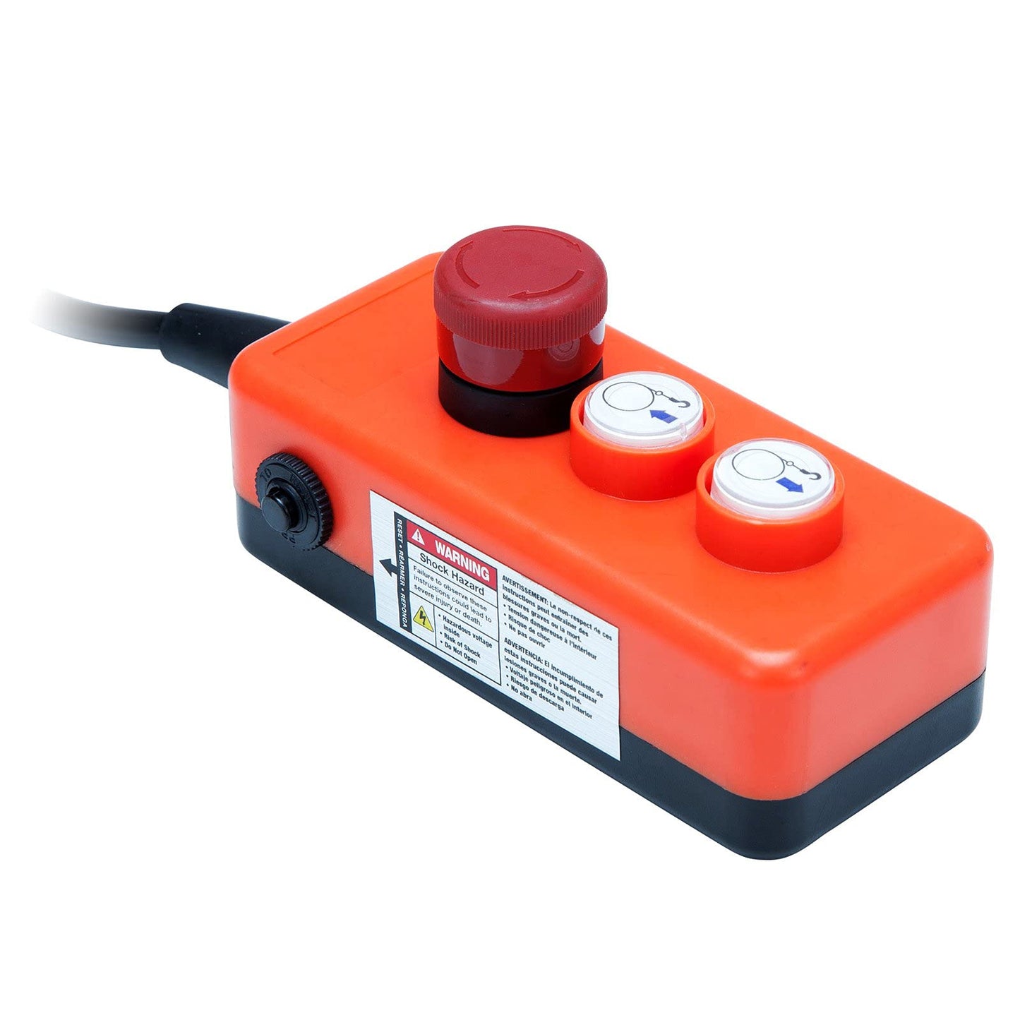 Treuil monophasé orange d'origine de 3 000 lb (1 361 kg) 240 V 13 A. Câble en acier de 12,5 m x 5 mm et crochet de 1/4 po