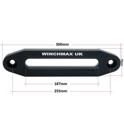 Military Grade Large Aluminium Hawse Fairlead. CNC Cut, Matt Black, Laser Etched Logo