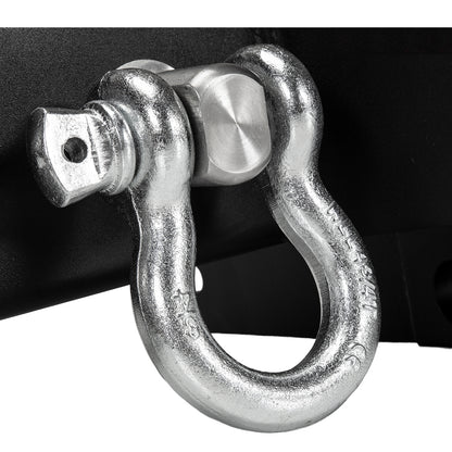 Land Rover Defender Winch Bumper with LED's and 2 Shackles - Fits With or Without Air Con