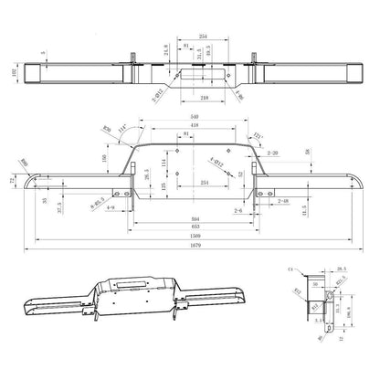 Land Rover Defender Winch Bumper. Fits With or Without Air-Con