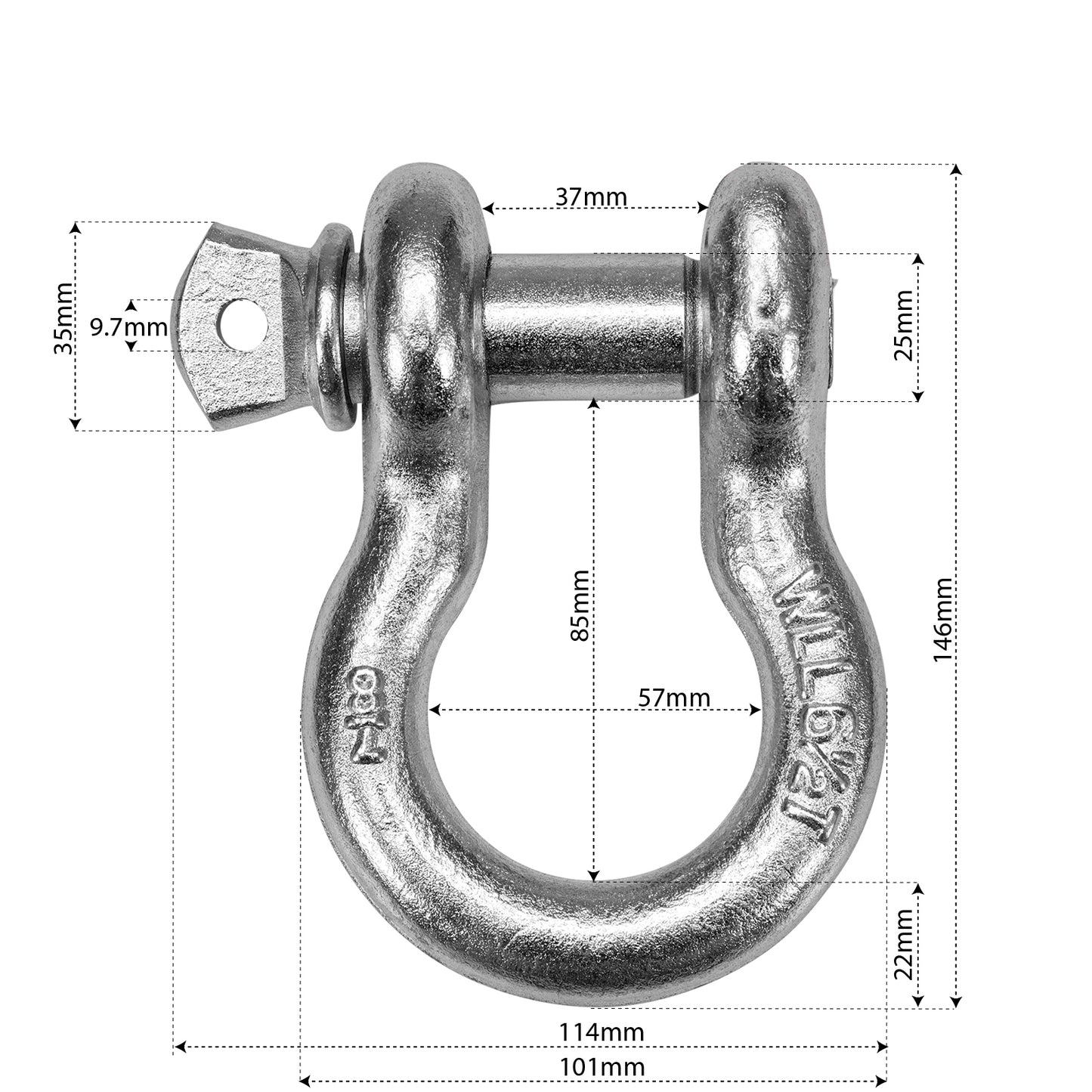 Bow Shackle 7/8 inch. 6.5T