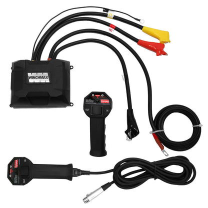 Boîtier de commande de treuil complet 12 V pour jusqu'à 20 000 lb. Télécommandes sans fil doubles.