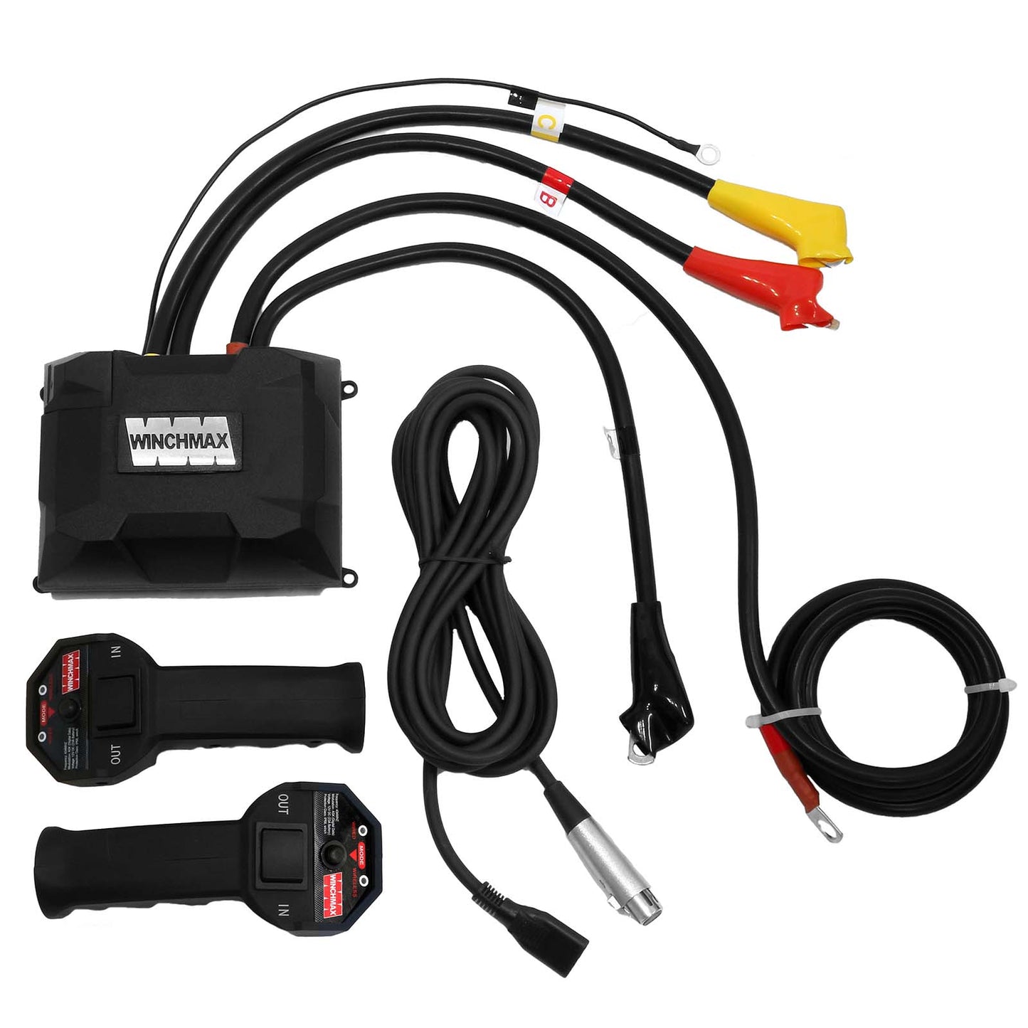 Complete 24v Winch Control Box for up to 20,000lb. Twin Wireless Remotes.